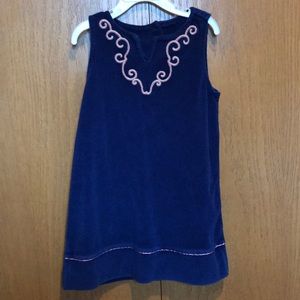 Janie and jack navy dress with pink detail